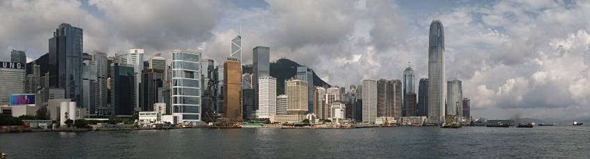panorama of central Hong Kong